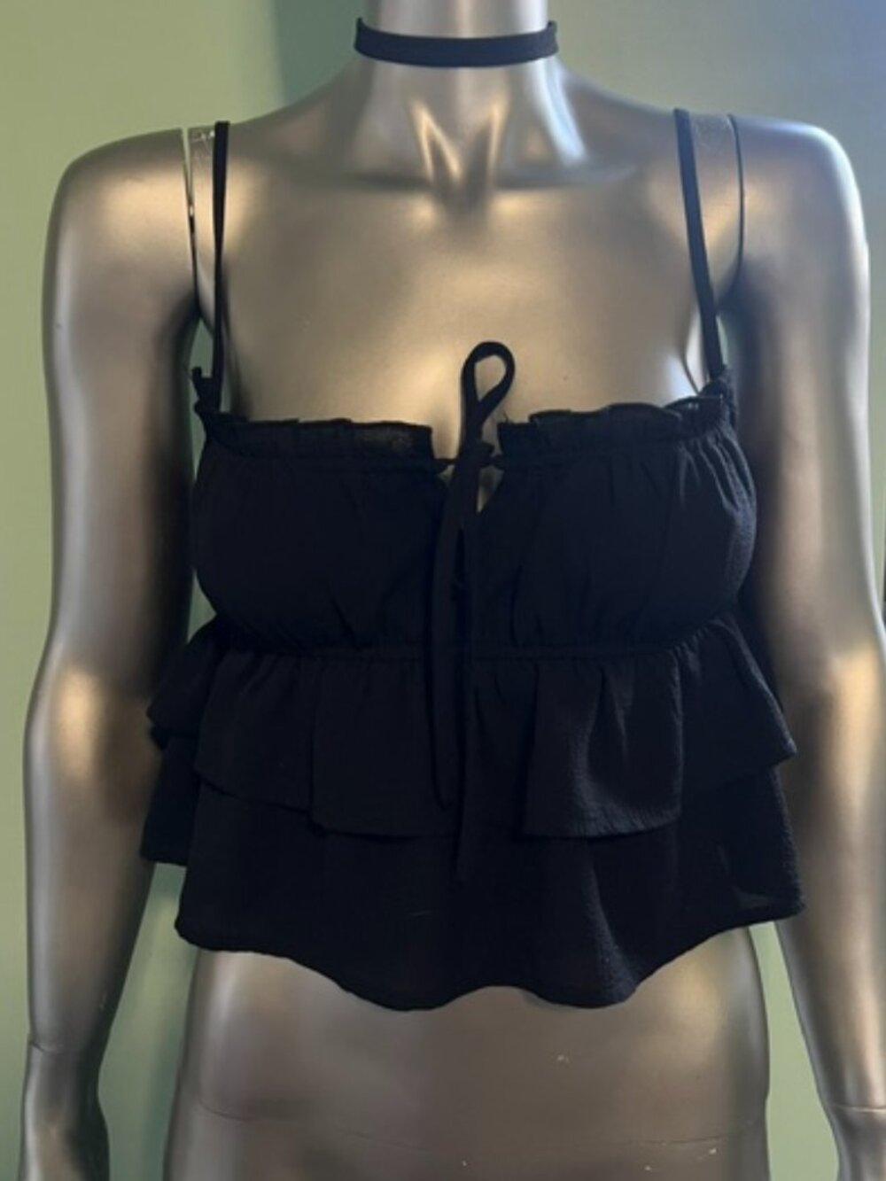 Ruffle Crop Tank Top